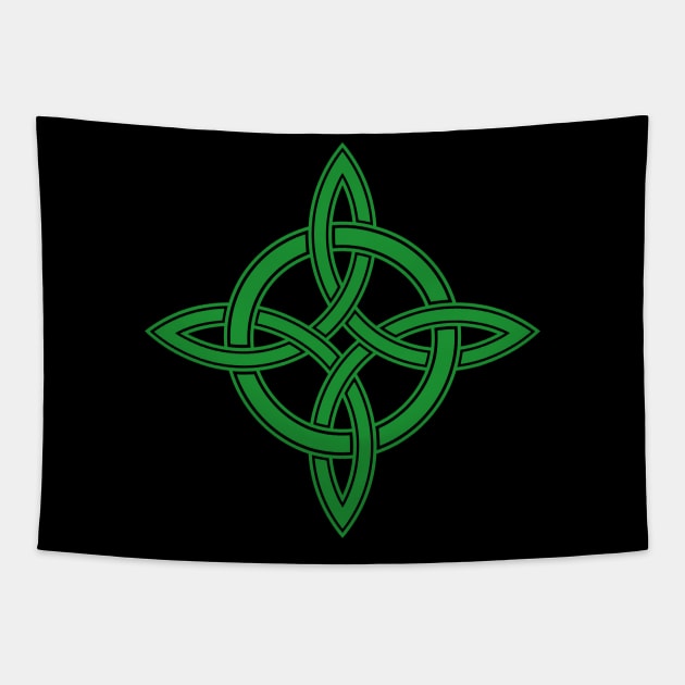 Witch Knot Cross in Green Tapestry by RavenWake