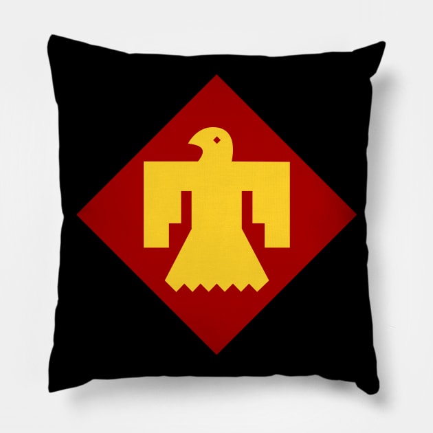 45th Infantry Division Thunderbird US Army Pillow by Mandra