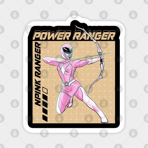 Crimson Power Ranger Fire Fueled Fury Magnet by RonaldEpperlyPrice
