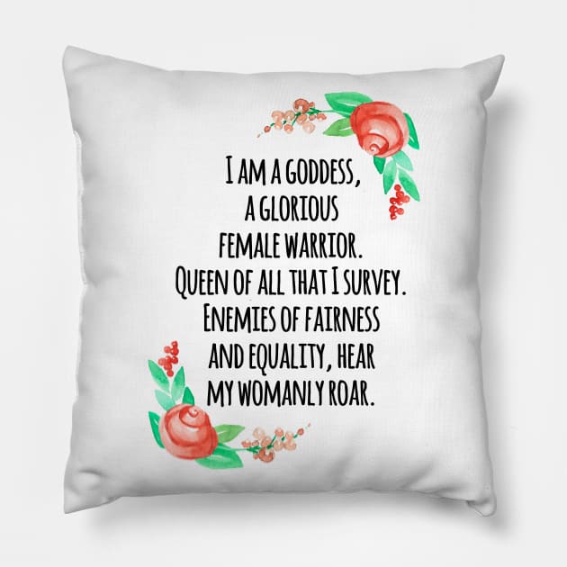 i am a goddess Pillow by aluap1006