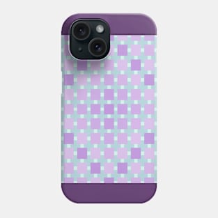 Mosaics in green and purple lines Phone Case