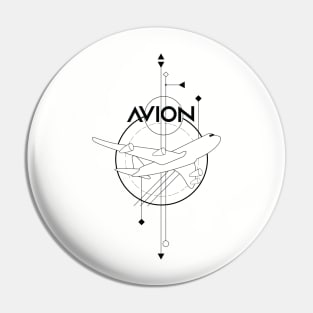 Aviation Aircraft Geometric Plane Pin