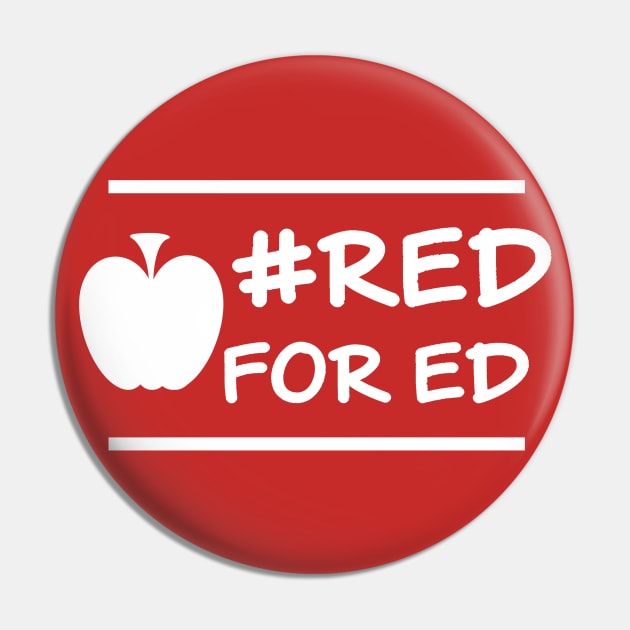 Red for Ed (smooth) Pin by haberdasher92