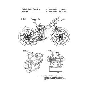 Mountain Bike Patent Inventors Black T-Shirt