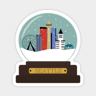 Seattle Snow globe Magnet