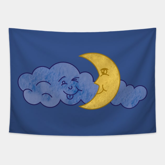 Silly Moon Tapestry by Nazonian