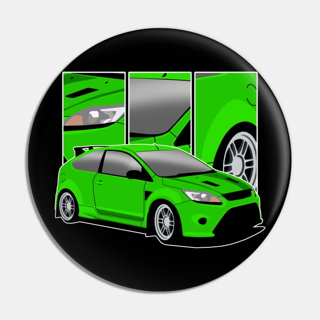 Green Ford Focus RS Pin by Rebellion Store