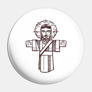 Jesus Christ with open arms Pin