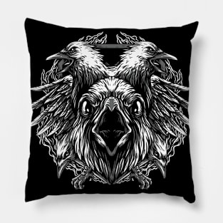 Three Ravens Pillow