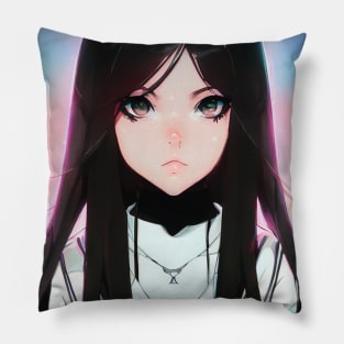 Whimsical Pastels: Step into the World of Otaku with Cute Anime Girl's Unique Style and Delightful Colors Pillow