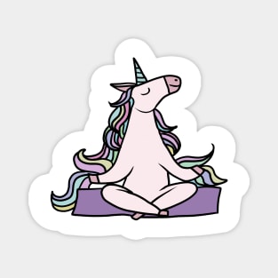 Unicorn Meditation Namaste Yoga Magnet