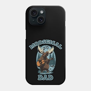 Mooseical - Musical Dad Moose with a Acoustic Guitar Phone Case