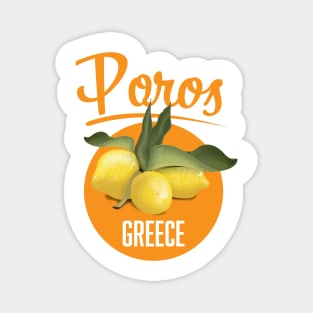 Poros Greece travel poster Magnet