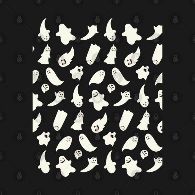 Halloween School of Ghost Pattern by FaelynArt