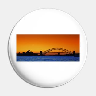 Sydney Harbour sunset Pin