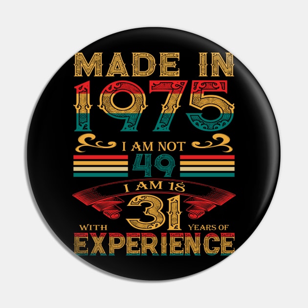 Made in 1975 Pin by Velvet Love Design 