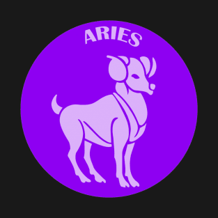 Aries Astrology Zodiac Sign - Aries  Ram Astrology Birthday Gifts Ideas - Purple and Lavender T-Shirt