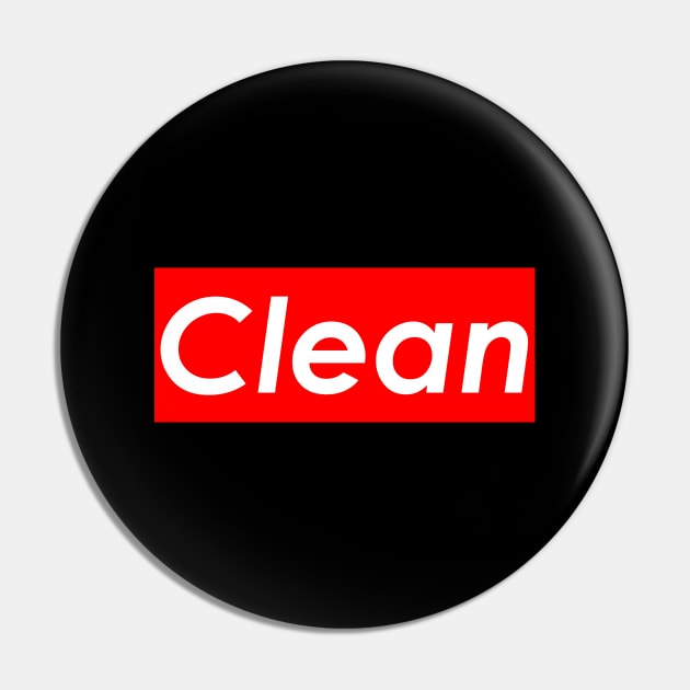 Clean (Red) Pin by Graograman