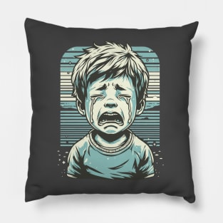 CRYING BOY Pillow