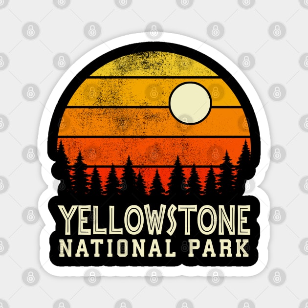 yellowstone retro vintage Magnet by hardy 