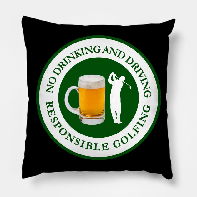 Funny Golf Tshirt Pillow by funnybones