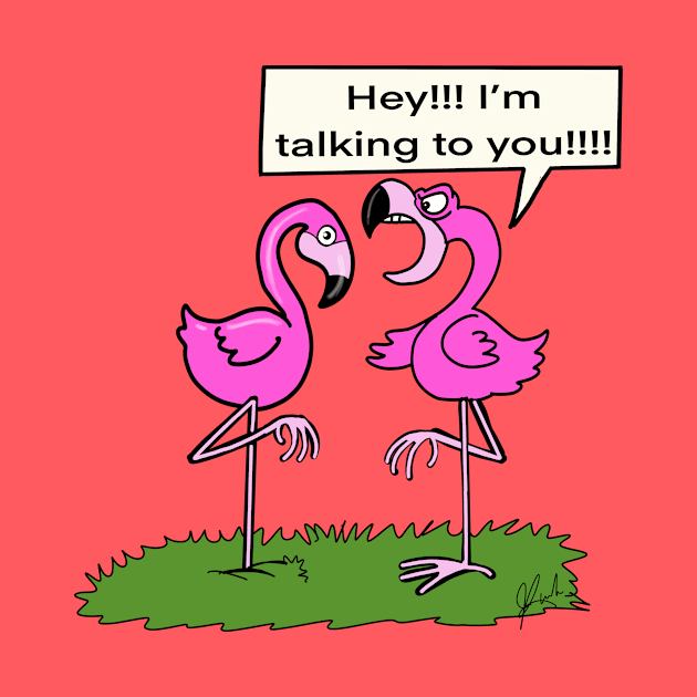 Flamingo with friend by wolfmanjaq