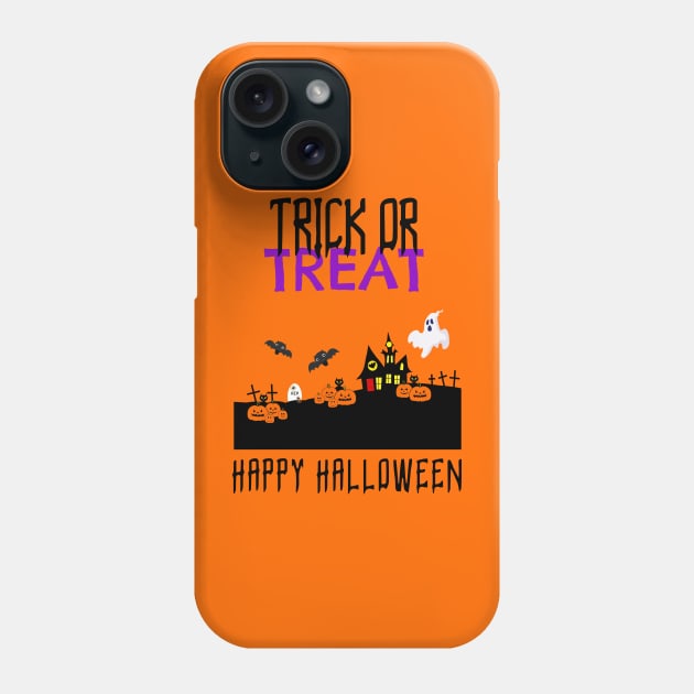 Trick Or Treat Happy Halloween Day Phone Case by SartorisArt1