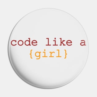 Programmer girl - STEM girl Pin