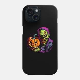 Halloween Zombie with Pumkin Phone Case