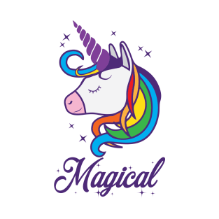 Unicorn side face Magical T-Shirt