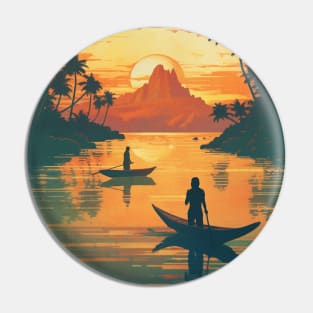 Philippines Retro Travel Style Pin