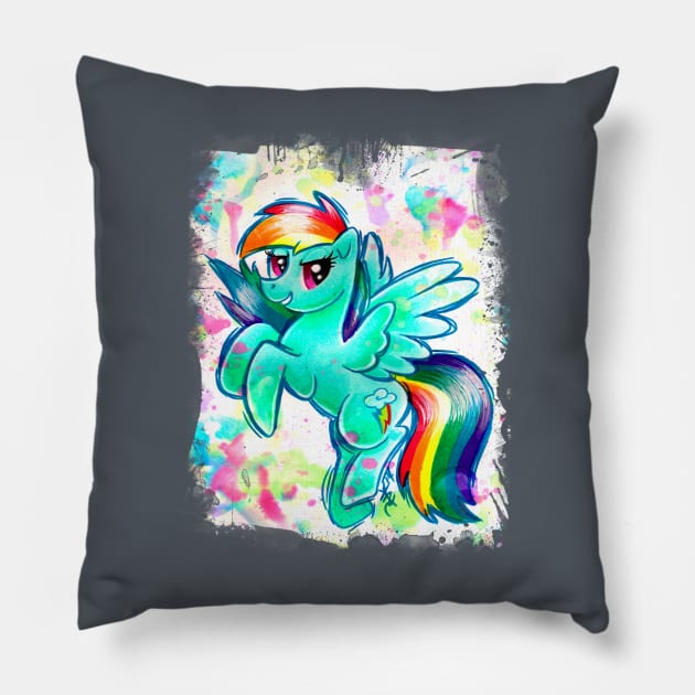 Rainbow Dash Pillow by JerZyTattoos