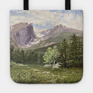 Mountains and Trees Original Art Tote