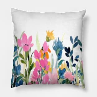Painted Field Flowers Pillow