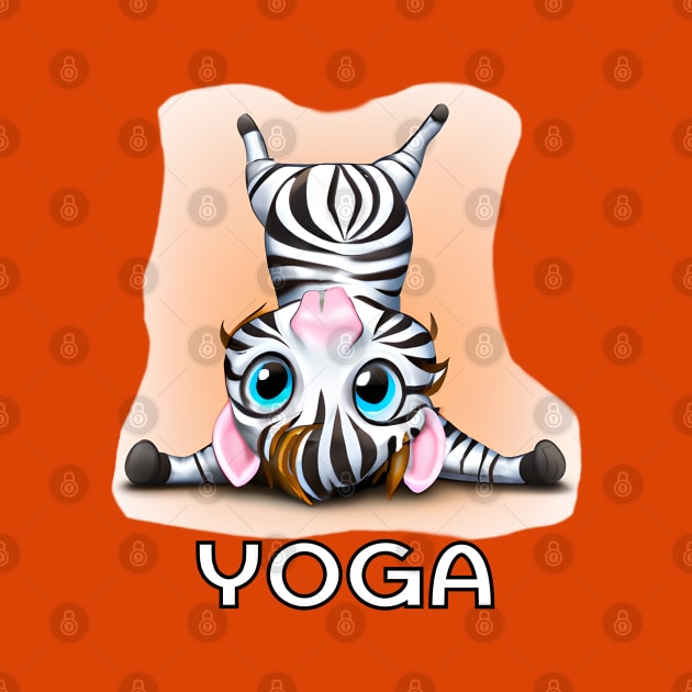 Zebra Doing Yoga - Time to Get Your Zen On! by 1FunLife