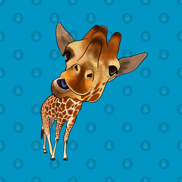 Crazy giraffe - Giraffe - Maska | TeePublic PL