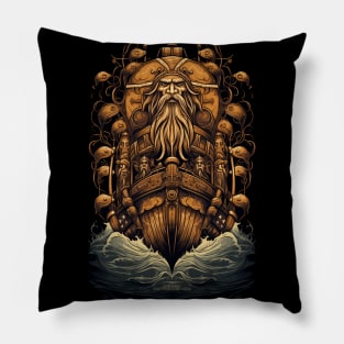 Viking Longboat 02 Pillow