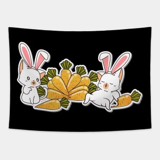 Cute Cats and Easter Day Sticker Tapestry