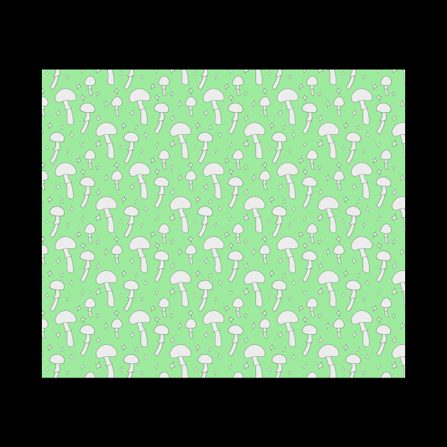 Mushroom Pattern Green by riss-the-rat