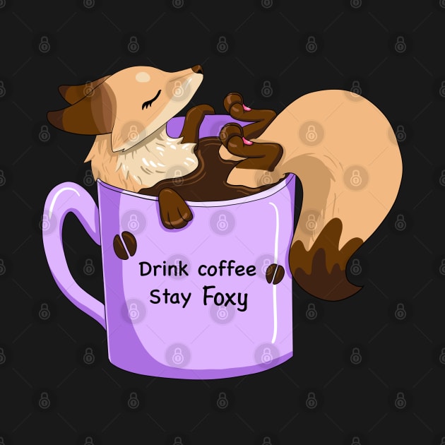 Sunny the Fox in a Coffee Cup by Lady Lilac