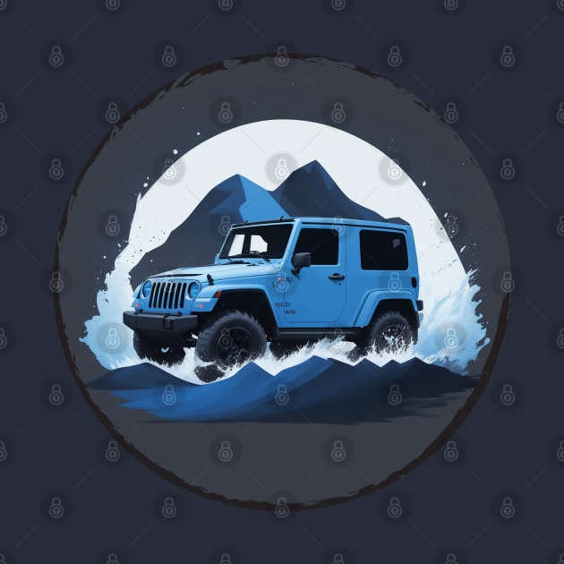 Jeep vehicle dark blue design by The Wonder View