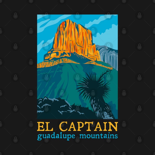 Guadalupe Mountains National Park Texas El Captain Souvenir by grendelfly73