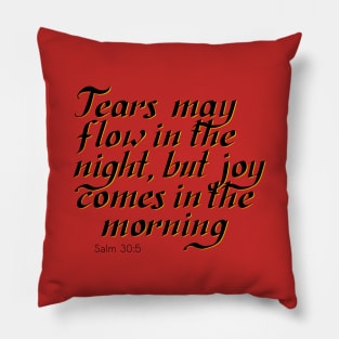 Lettering from Salm 30:5 Pillow