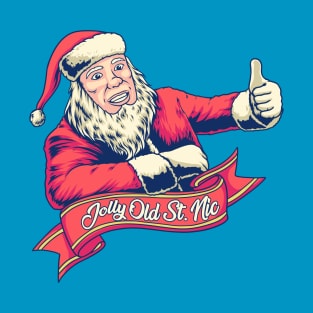 Nicolas Cage Christmas Jolly Old Saint Nic T-Shirt