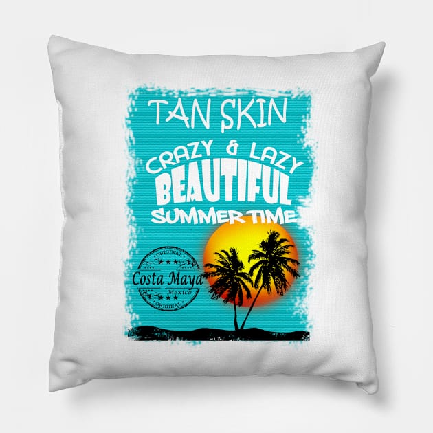 Costa Maya Tan Skin Maker Pillow by dejava