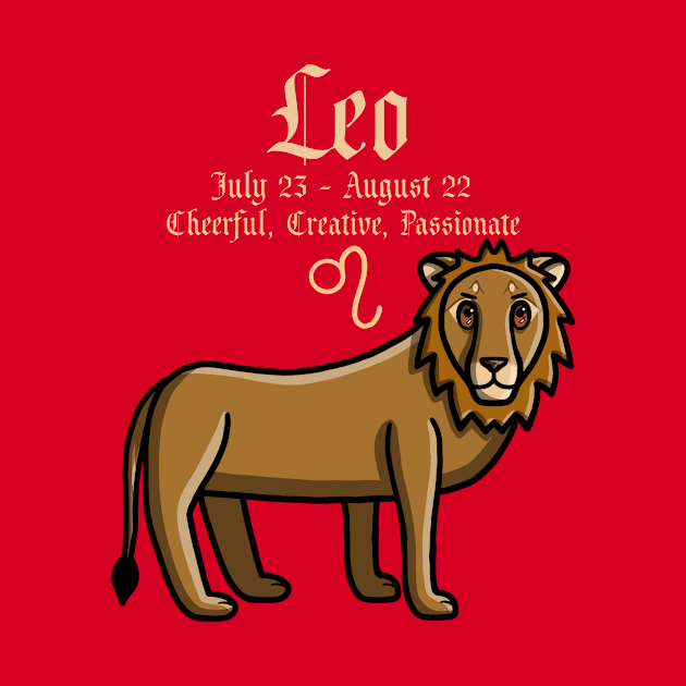 Leo Zodiac Sign Dates & Traits by Pheona and Jozer Designs