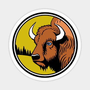 Good Ol Buffalo Patch with Color Background - If you used to be a Buffalo, a Good Old Buffalo too, you'll find the bestseller critter patch design perfect. Magnet