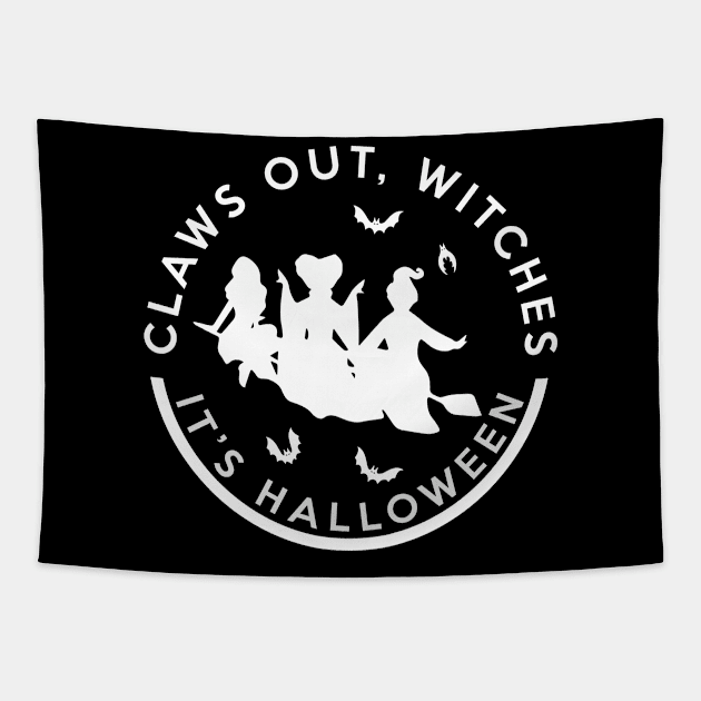 Claws Out Witches It's Halloween Tapestry by kikiao