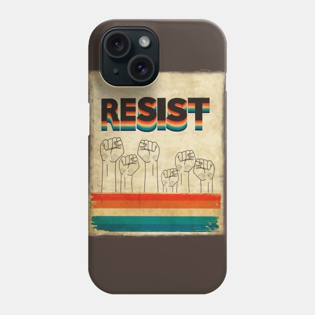 Retro Vintage Resist Phone Case by Eclecterie