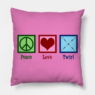 Peace Love Twirl | Baton Twirling Pillow